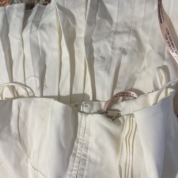 HOUSE OF CB 'Marcy' White Pleated Mini Dress NWT - Picture 12 of 12